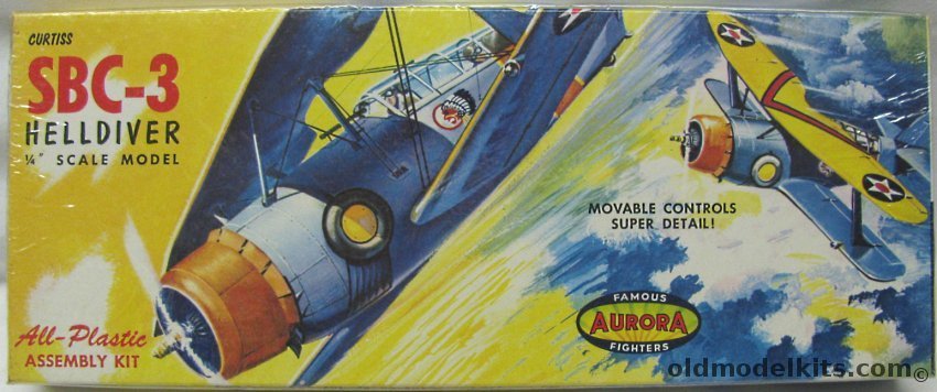 Aurora 1/48 Curtiss SBC-3 Helldiver, 117-98 plastic model kit